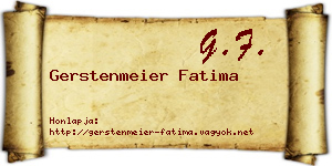 Gerstenmeier Fatima névjegykártya